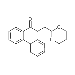 结构式 CAS# 898756-53-1, 1-(2-联苯基)-3-(1,3-二恶烷-2-基)-1-丙酮