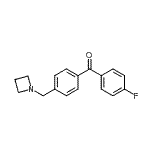 structure of CAS# 898756-55-3, [4-(1-Azetidinylmethyl)phenyl](4-fluorophenyl)methanone;4-azetidinomethyl-4'-fluorobenzophenone