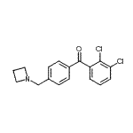 structure of CAS# 898756-94-0, [4-(1-Azetidinylmethyl)phenyl](2,3-dichlorophenyl)methanone;4'-azetidinomethyl-2,3-dichlorobenzophenone