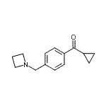 structure of CAS# 898757-10-3, [4-(1-Azetidinylmethyl)phenyl](cyclopropyl)methanone;4-(azetidinomethyl)phenyl cyclopropyl ketone