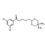 结构式 CAS# 898757-11-4, 1-(3,5-二氯苯基)-5-(5,5-二甲基-1,3-二恶烷-2-基)-1-戊酮