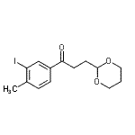 结构式 CAS# 898757-13-6, 3-(1,3-二恶烷-2-基)-1-(3-碘-4-甲基苯基)-1-丙酮