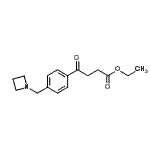 structure of CAS# 898757-19-2, Ethyl 4-[4-(1-azetidinylmethyl)phenyl]-4-oxobutanoate;ethyl 4-[4-(azetidinomethyl)phenyl]-4-oxobutyrate