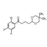 structure of CAS# 898757-32-9, 1-(2-Chloro-4,5-difluorophenyl)-4-(5,5-dimethyl-1,3-dioxan-2-yl)-1-butanone;2'-chloro<wbr>-4',5'-di<wbr>fluoro-4-<wbr>(5,5-dime<wbr>thyl-1,3-<wbr>dioxan-2-<wbr>yl)butyro<wbr>phenone