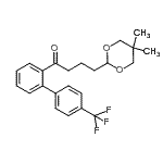结构式 CAS# 898757-59-0, 4-(5,5-二甲基-1,3-二恶烷-2-基)-1-[4'-(三氟甲基)-2-联苯基]-1-丁酮