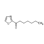 structure of CAS# 898758-33-3, 1-(1,3-Oxazol-2-yl)-1-heptanone;Hexyl oxazol-2-yl ketone