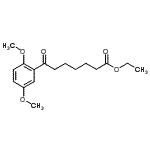 结构式 CAS# 898758-35-5, 乙基7-(2,5-二甲氧基苯基)-7-氧代庚酸酯
