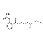 结构式 CAS# 898758-75-3, 乙基6-(2-乙酰氧基苯基)-6-氧代己酸酯
