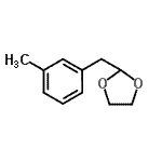 结构式 CAS# 898759-51-8, 2-(3-甲基苄基)-1,3-二氧戊环