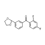 CAS#: 898759-63-2， (2,4-Difluorophenyl)[3-(1,3-dioxolan-2-yl)phenyl]methanone