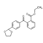 structure of CAS# 898759-97-2, Ethyl 2-[4-(1,3-dioxolan-2-yl)benzoyl]benzoate;2-carboethoxy-4'-(1,3-dioxolan-2-yl)benzophenone