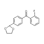 结构式 CAS# 898760-46-8, [4-(1,3-二氧戊环-2-基)苯基](2-氟苯基)甲酮