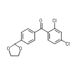 structure of CAS# 898760-68-4, (2,4-Dichlorophenyl)[4-(1,3-dioxolan-2-yl)phenyl]methanone;2,4-dichloro-4'-(1,3-dioxolan-2-yl)benzophenone