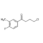 structure of CAS# 898761-04-1, 4-Chloro-1-(4-fluoro-3-methylphenyl)-1-butanone;4-chloro-1-(4-fluoro-3-methylphenyl)-1-oxobutane
