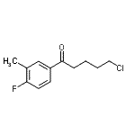 structure of CAS# 898761-06-3, 5-Chloro-1-(4-fluoro-3-methylphenyl)-1-pentanone;5-chloro-1-(4-fluoro-3-methylphenyl)-1-oxopentane