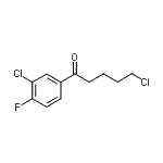 结构式 CAS# 898761-15-4, 5-氯-1-(3-氯-4-氟苯基)-1-戊酮