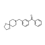structure of CAS# 898761-26-7, [3-(1,4-Dioxa-8-azaspiro[4.5]dec-8-ylmethyl)phenyl](phenyl)methanone;3-[8-(1,4-dioxa-8-azaspiro[4.5]decyl)methyl]benzophenone