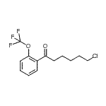 structure of CAS# 898761-42-7, 6-Chloro-1-[2-(trifluoromethoxy)phenyl]-1-hexanone;6-chloro-1-(2-trifluoromethoxyphenyl)-1-oxohexane