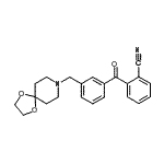 结构式 CAS# 898761-47-2, 2-[3-(1,4-二氧杂-8-氮杂螺[4.5]癸-8-基甲基)苯甲酰基]苯甲腈