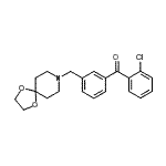 结构式 CAS# 898761-99-4, (2-氯苯基)[3-(1,4-二氧杂-8-氮杂螺[4.5]癸-8-基甲基)苯基]甲酮