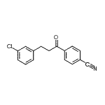 structure of CAS# 898762-35-1, 4-[3-(3-Chlorophenyl)propanoyl]benzonitrile;3-(3-chlorophenyl)-4'-cyanopropiophenone