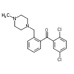 structure of CAS# 898762-36-2, (2,5-Dichlorophenyl){2-[(4-methyl-1-piperazinyl)methyl]phenyl}methanone;2,5-dichloro-2'-(4-methylpiperazinomethyl) benzophenone