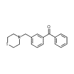 结构式 CAS# 898762-70-4, 苯基[3-(4-硫代吗啉基甲基)苯基]甲酮