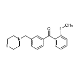 structure of CAS# 898762-96-4, [2-(Methylsulfanyl)phenyl][3-(4-thiomorpholinylmethyl)phenyl]methanone;2-thiomethyl-3'-thiomorpholinomethyl benzophenone