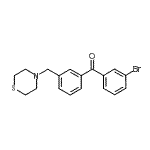 结构式 CAS# 898763-00-3, (3-溴苯基)[3-(4-硫代吗啉基甲基)苯基]甲酮