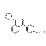 structure of CAS# 898763-04-7, [2-(2,5-Dihydro-1H-pyrrol-1-ylmethyl)phenyl][4-(methylsulfanyl)phenyl]methanone;2-(3-pyrrolinomethyl)-4'-thiomethylbenzophenone