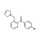 structure of CAS# 898763-08-1, (4-Bromophenyl)[2-(2,5-dihydro-1H-pyrrol-1-ylmethyl)phenyl]methanone;4'-bromo-2-(3-pyrrolinomethyl) benzophenone