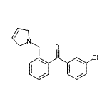 structure of CAS# 898763-10-5, (3-Chlorophenyl)[2-(2,5-dihydro-1H-pyrrol-1-ylmethyl)phenyl]methanone;3'-chloro-2-(3-pyrrolinomethyl) benzophenone