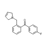 structure of CAS# 898763-17-2, [2-(2,5-Dihydro-1H-pyrrol-1-ylmethyl)phenyl](4-fluorophenyl)methanone;4'-fluoro-2-(3-pyrrolinomethyl) benzophenone