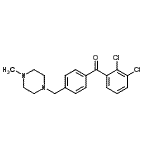 structure of CAS# 898763-18-3, (2,3-Dichlorophenyl){4-[(4-methyl-1-piperazinyl)methyl]phenyl}methanone;2,3-dichloro-4'-(4-methylpiperazinomethyl) benzophenone