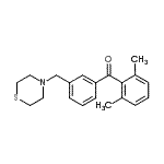 structure of CAS# 898763-19-4, (2,6-Dimethylphenyl)[3-(4-thiomorpholinylmethyl)phenyl]methanone;2,6-dimethyl-3'-thiomorpholinomethyl benzophenone