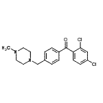 structure of CAS# 898763-21-8, (2,4-Dichlorophenyl){4-[(4-methyl-1-piperazinyl)methyl]phenyl}methanone;2,4-dichloro-4'-(4-methylpiperazinomethyl) benzophenone