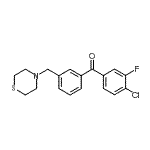 structure of CAS# 898763-31-0, (4-Chloro-3-fluorophenyl)[3-(4-thiomorpholinylmethyl)phenyl]methanone;4-chloro-3-fluoro-3'-thiomorpholinomethyl benzophenone