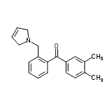 structure of CAS# 898763-32-1, [2-(2,5-Dihydro-1H-pyrrol-1-ylmethyl)phenyl](3,4-dimethylphenyl)methanone;3,4-dimethyl-2'-(3-pyrrolinomethyl) benzophenone