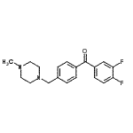 structure of CAS# 898763-36-5, (3,4-Difluorophenyl){4-[(4-methyl-1-piperazinyl)methyl]phenyl}methanone;3,4-difluoro-4'-(4-methylpiperazinomethyl) benzophenone