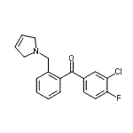structure of CAS# 898763-44-5, (3-Chloro-4-fluorophenyl)[2-(2,5-dihydro-1H-pyrrol-1-ylmethyl)phenyl]methanone;3-chloro-4-fluoro-2'-(3-pyrrolinomethyl) benzophenone