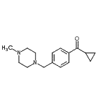 structure of CAS# 898763-45-6, Cyclopropyl{4-[(4-methyl-1-piperazinyl)methyl]phenyl}methanone;cyclopropyl 4-(4-methylpiperazinomethyl)phenyl ketone