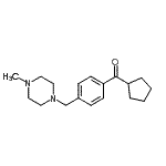structure of CAS# 898763-51-4, Cyclopentyl{4-[(4-methyl-1-piperazinyl)methyl]phenyl}methanone;cyclopentyl 4-(4-methylpiperazinomethyl)phenyl ketone
