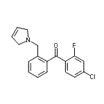 structure of CAS# 898763-68-3, (4-Chloro-2-fluorophenyl)[2-(2,5-dihydro-1H-pyrrol-1-ylmethyl)phenyl]methanone;4-chloro-2-fluoro-2'-(3-pyrrolinomethyl) benzophenone