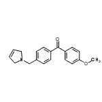 structure of CAS# 898763-81-0, [4-(2,5-Dihydro-1H-pyrrol-1-ylmethyl)phenyl](4-methoxyphenyl)methanone;4-methoxy-4'-(3-pyrrolinomethyl) benzophenone