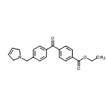 structure of CAS# 898763-93-4, Ethyl 4-[4-(2,5-dihydro-1H-pyrrol-1-ylmethyl)benzoyl]benzoate;4-carboethoxy-4'-(3-pyrrolinomethyl) benzophenone