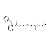 structure of CAS# 898764-04-0, Ethyl 8-[2-(2,5-dihydro-1H-pyrrol-1-ylmethyl)phenyl]-8-oxooctanoate;ethyl 8-oxo-8-[2-(3-pyrrolinomethyl)phenyl]octanoate