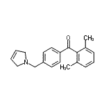 structure of CAS# 898764-19-7, [4-(2,5-Dihydro-1H-pyrrol-1-ylmethyl)phenyl](2,6-dimethylphenyl)methanone;2,6-dimethyl-4'-(3-pyrrolinomethyl) benzophenone