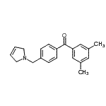 structure of CAS# 898764-25-5, [4-(2,5-Dihydro-1H-pyrrol-1-ylmethyl)phenyl](3,5-dimethylphenyl)methanone;3,5-dimethyl-4'-(3-pyrrolinomethyl) benzophenone