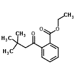 structure of CAS# 898764-26-6, Ethyl 2-(3,3-dimethylbutanoyl)benzoate;2'-Carboethoxy-3,3-dimethylbutyrophenone;MFCD03841083