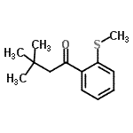 structure of CAS# 898764-32-4, 3,3-Dimethyl-1-[2-(methylsulfanyl)phenyl]-1-butanone;3,3-Dimethyl-2'-thiomethylbutyrophenone